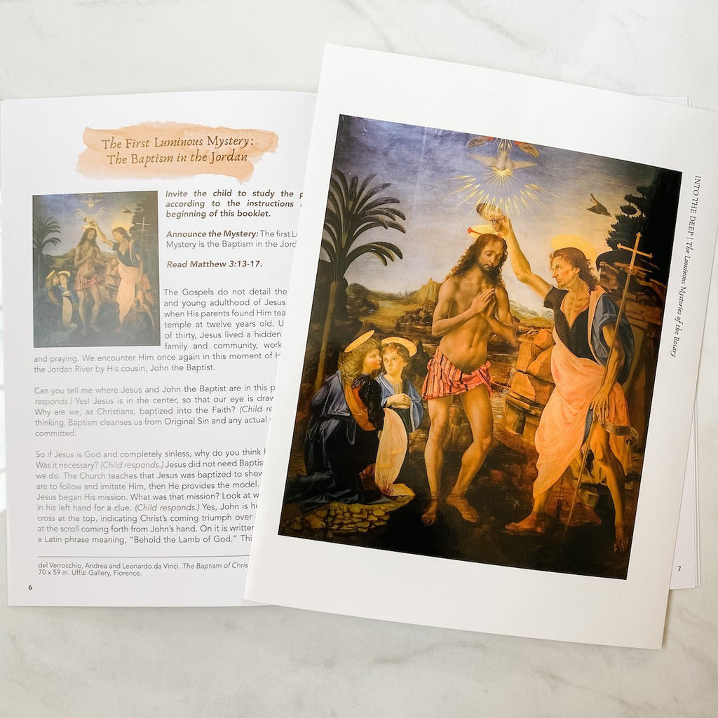 Catechetical Picture Study on the Mysteries of the Rosary | BUNDLE {Digital Download} - Into the Deep