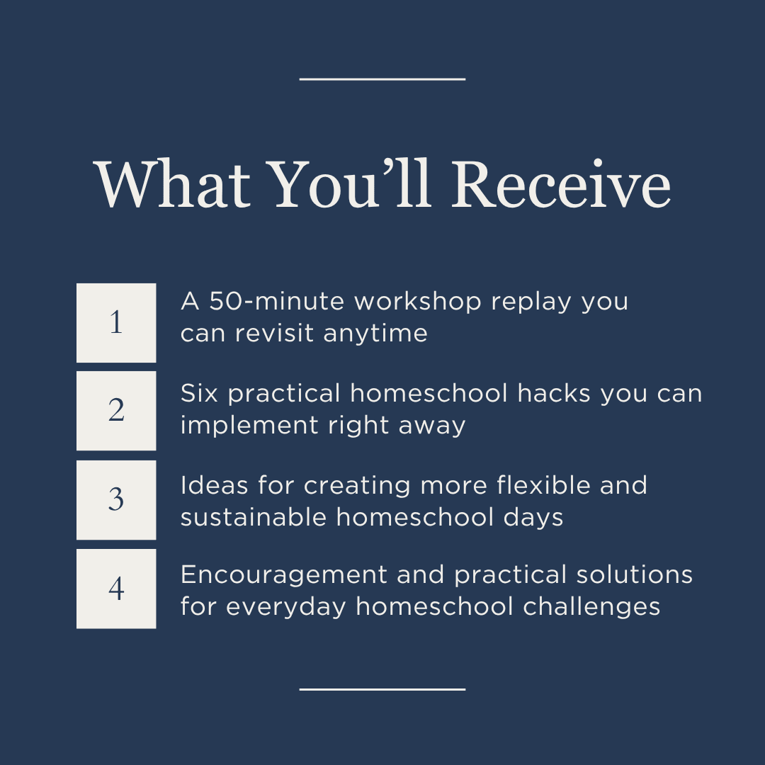 6 Simple Hacks That Will Change Your Homeschool | Workshop - Into the Deep