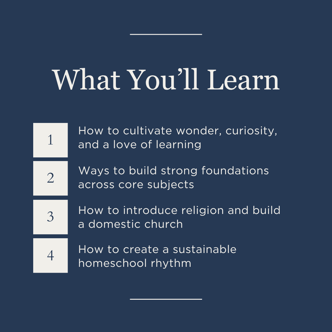 How to Homeschool Preschool and Kindergarten | Workshop - Into the Deep
