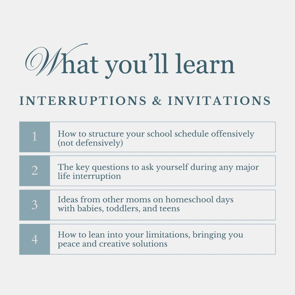 Interruptions & Invitations | Workshop - Into the Deep