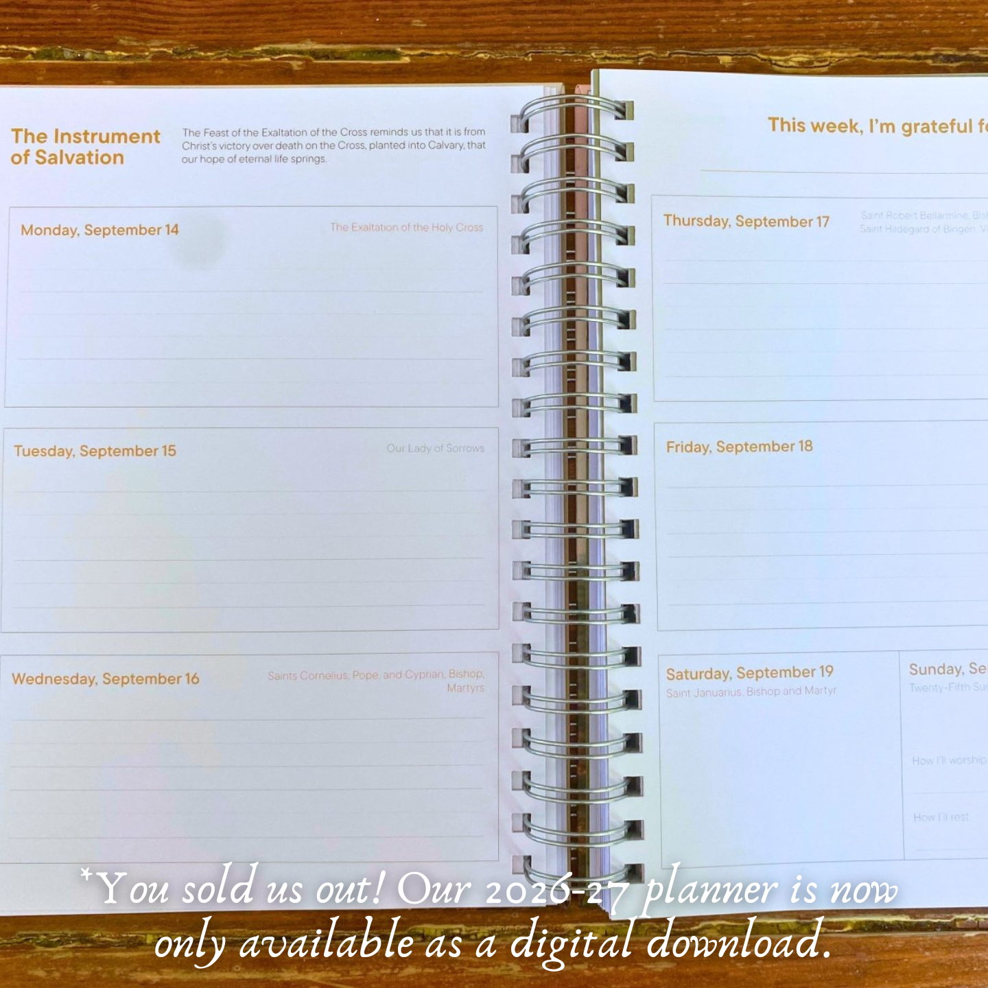 Catholic Student Liturgical Planner