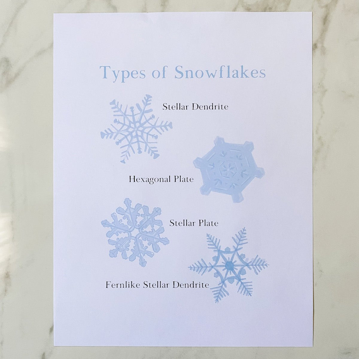 Snowflake Pattern Types Dendrites Snowflakes